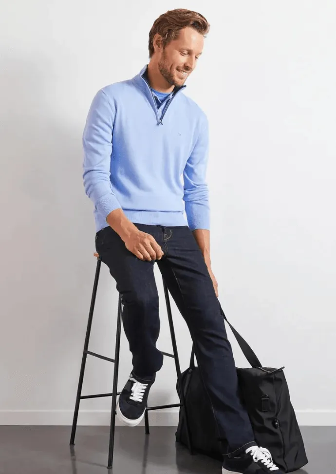 Pull camionneur Eden Park bleu