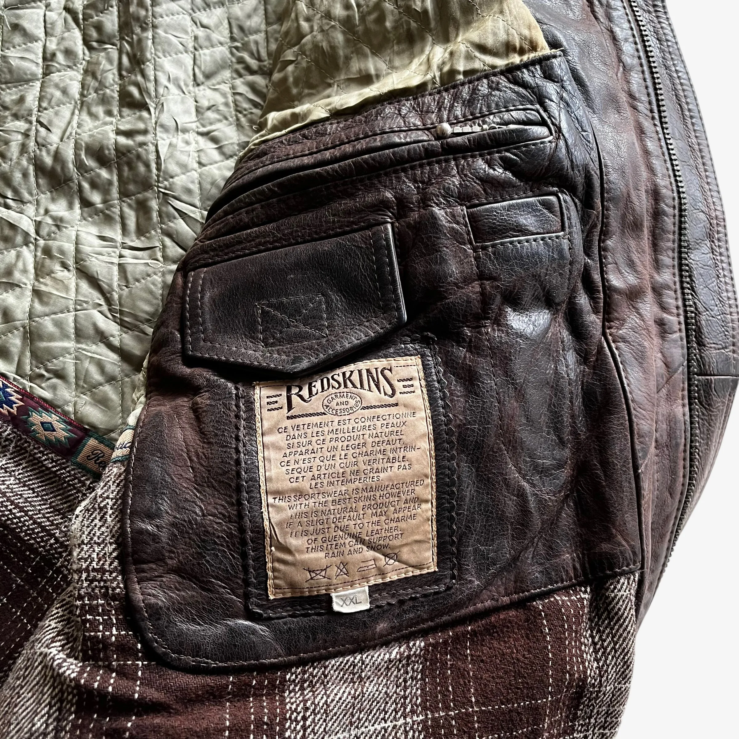 Redskins Dept Outdoor Wear Leather Jacket