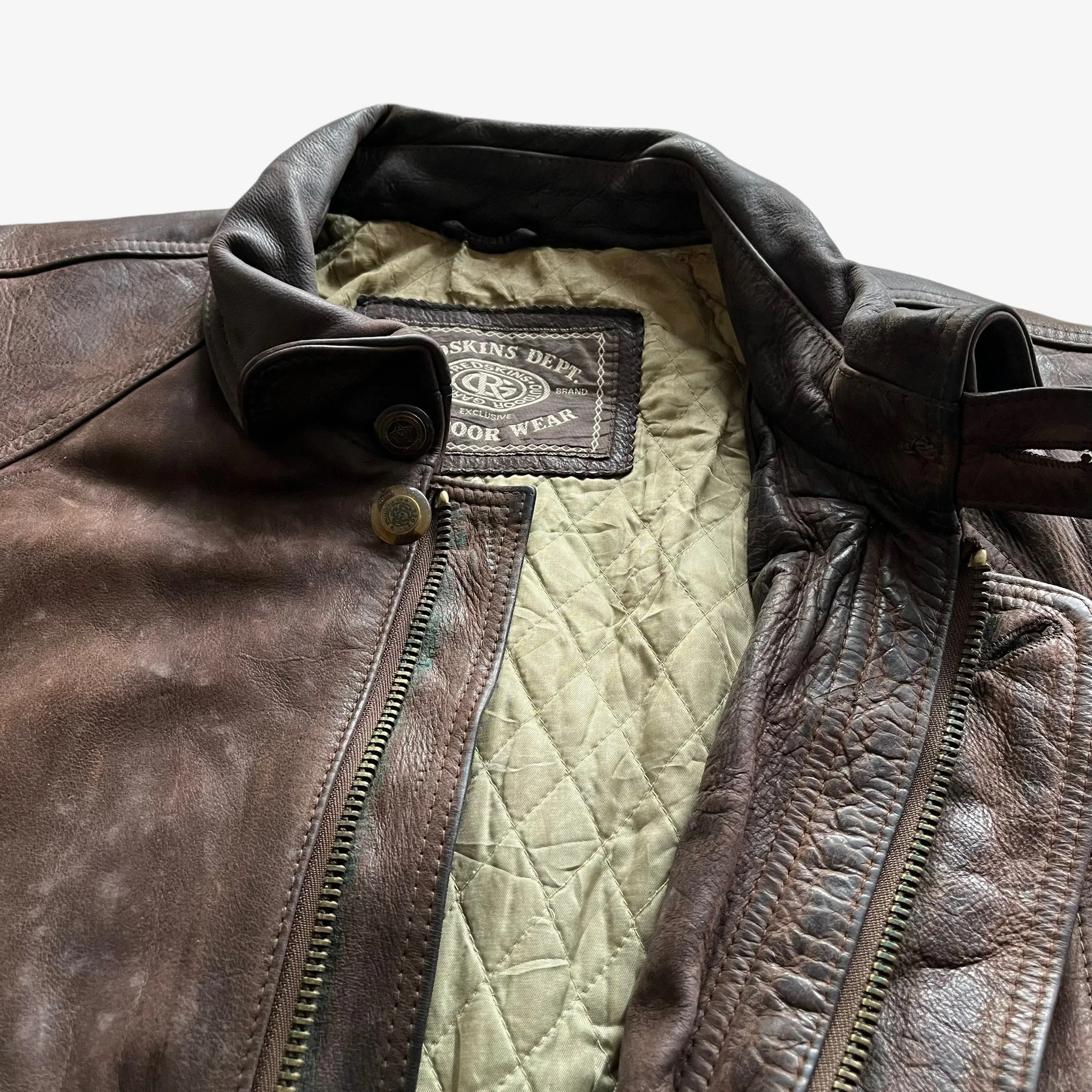Redskins Dept Outdoor Wear Leather Jacket