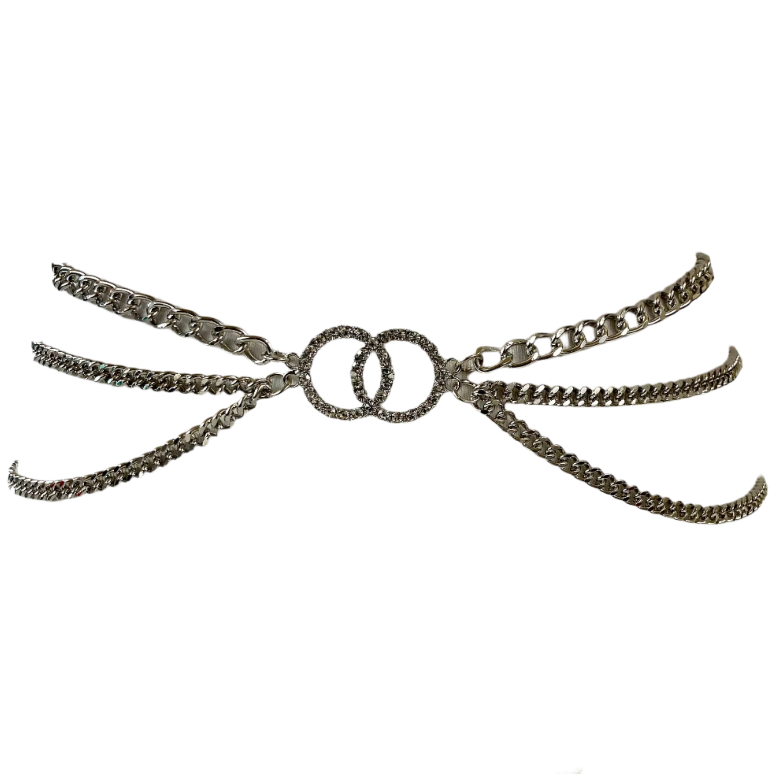 Rhinestone buckle & layered belt