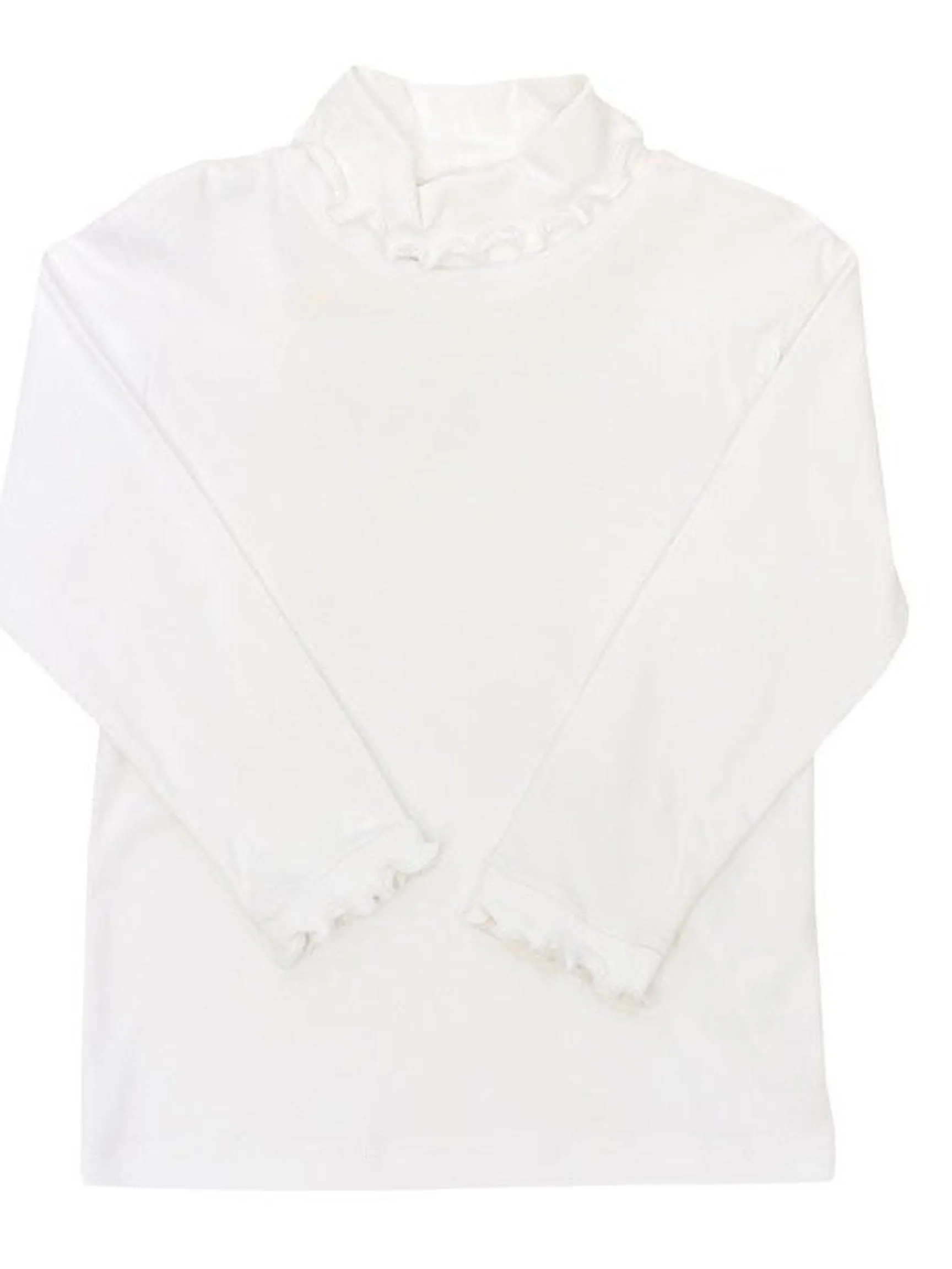 Ruffle Turtleneck - White