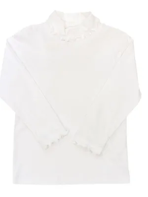 Ruffle Turtleneck - White