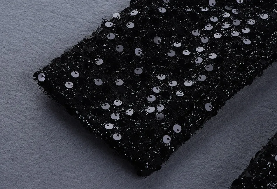 Sequined Double Breasted Blazer Dress