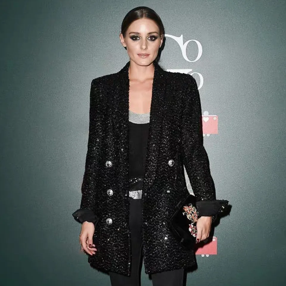 Sequined Double Breasted Blazer Dress