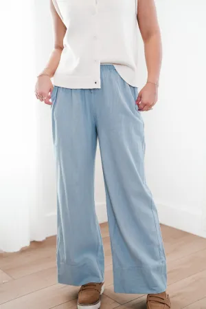 Serene Stripes Wide Leg Drawstring Pant