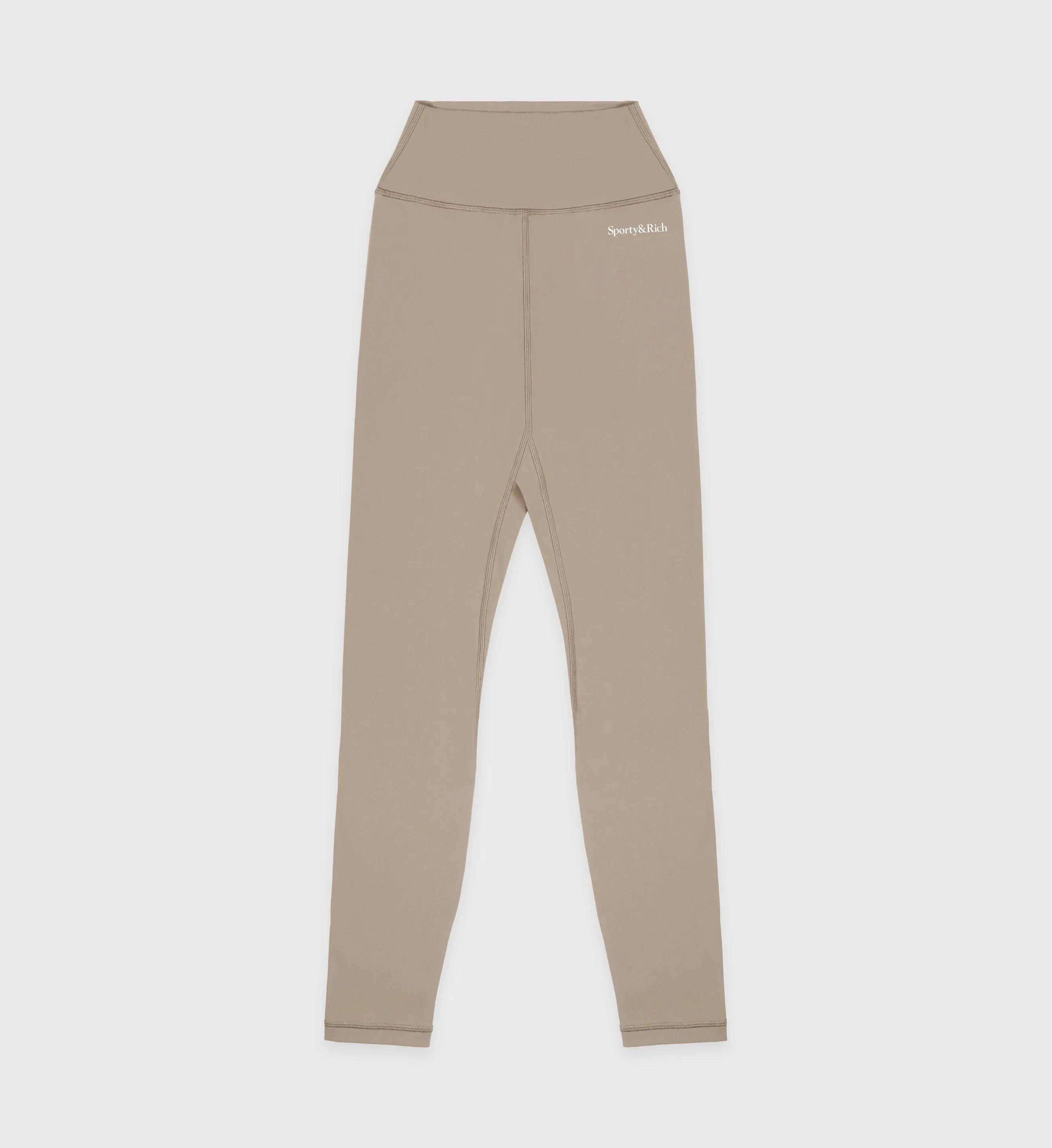 Serif Logo Legging - Elephant/White