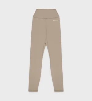 Serif Logo Legging - Elephant/White