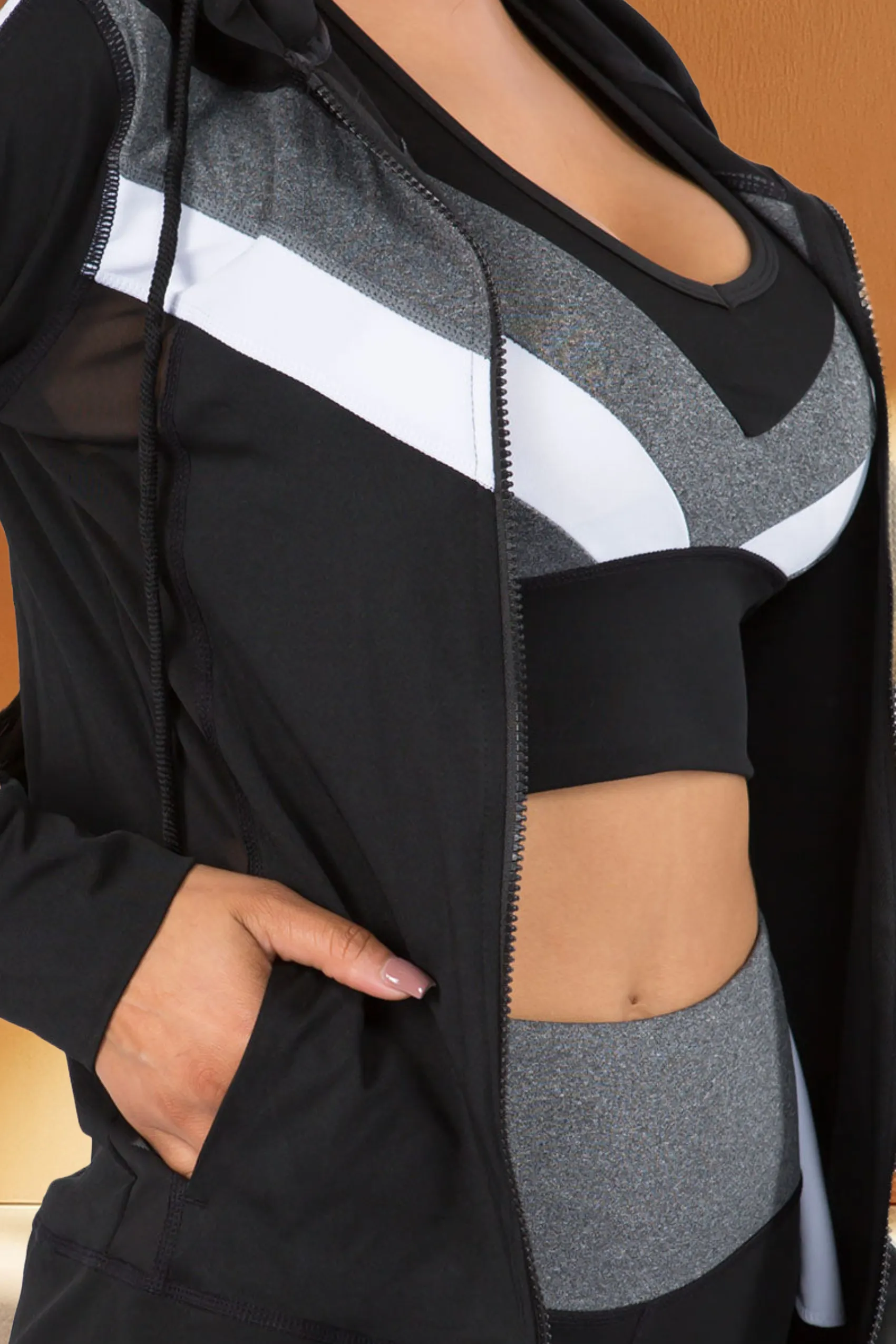 Striped Activewear 3 Piece Set