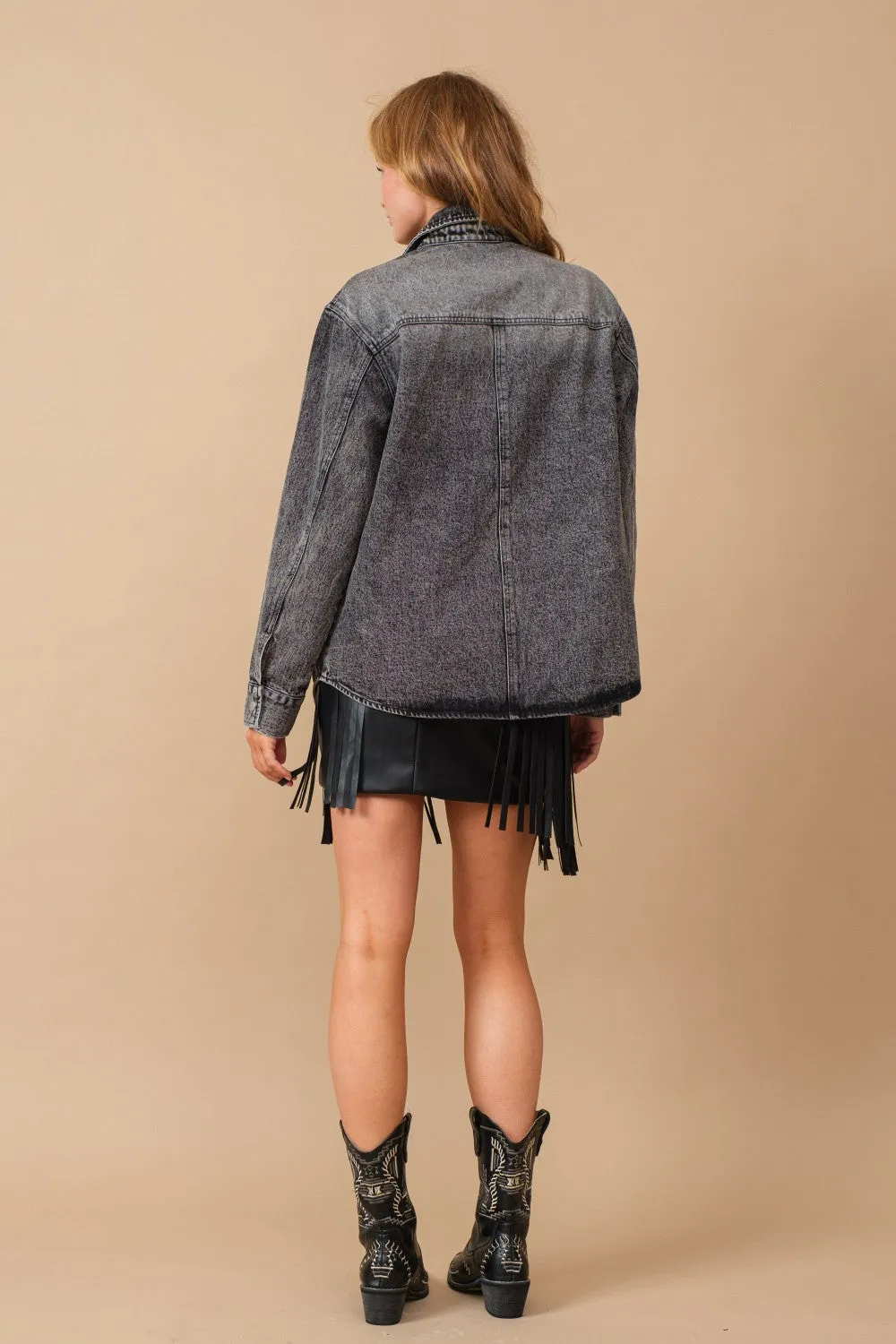 Washed Western Patch Jacket