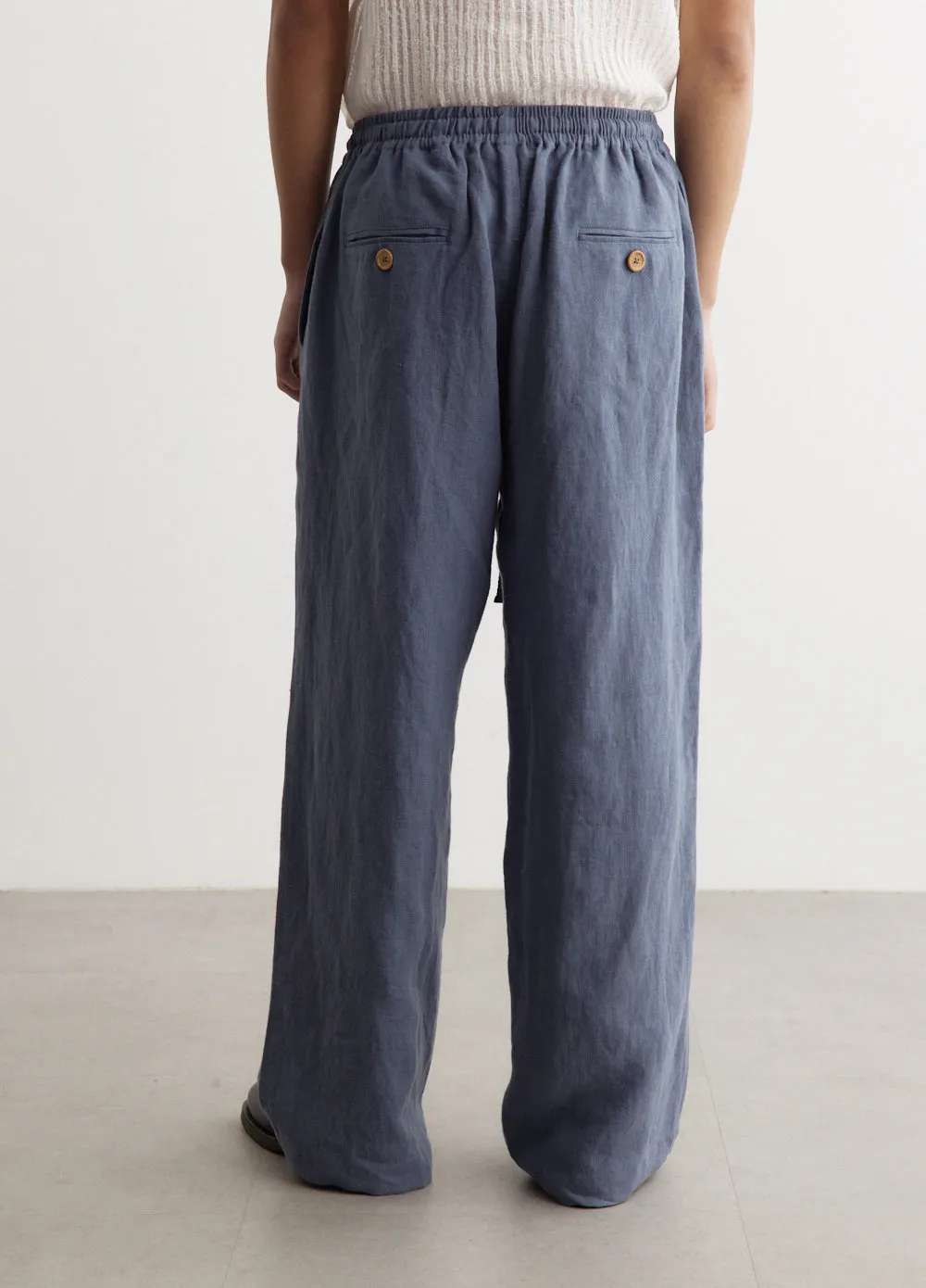 Wide Leg Linen Trousers