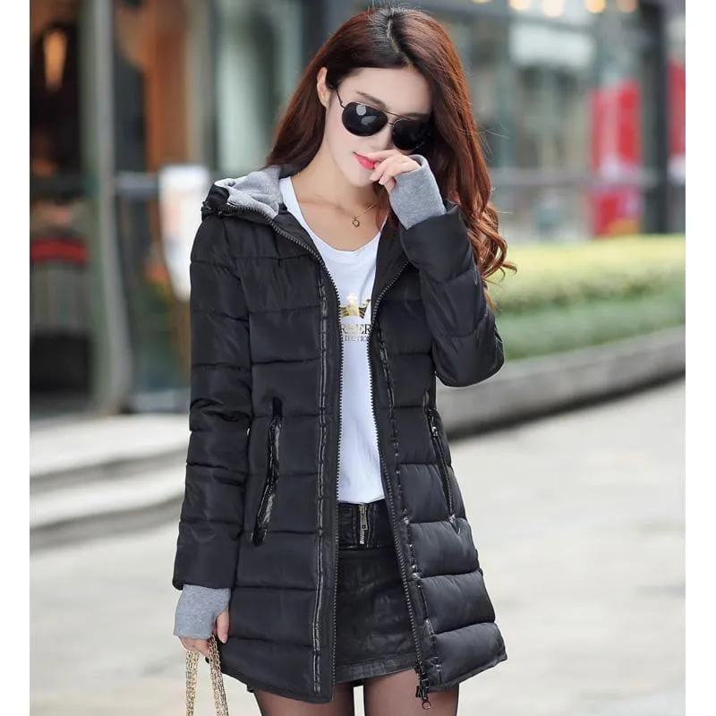 Winter Hooded Warm Candy Color Cotton PaddedCoat
