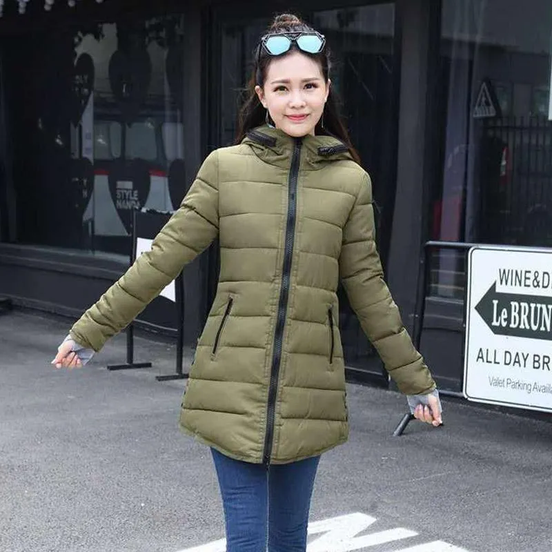 Winter Hooded Warm Candy Color Cotton PaddedCoat